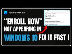 Fix missing Enroll Now option in Windows 10