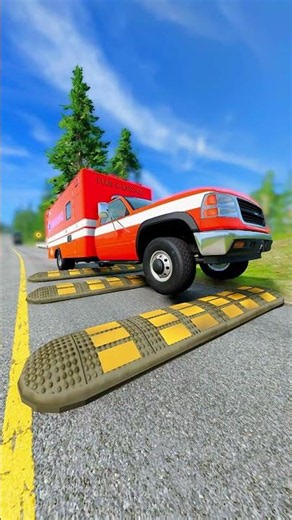 cars and trucks vs Speed Bumps #short #beamng #beamngdrive #trucksvs