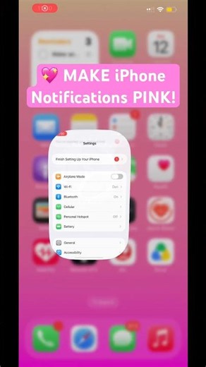 How to Make iPhone Notifications PINK 🎀 Hidden iPhone Trick! #iPhone #ios26