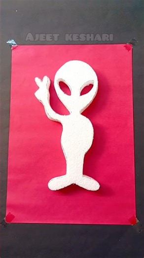 Jadoo Alien 👽 Craft Ideas | Thermocol Art And Craft | Thermocol Cutting Craft ideas #shorts #craft