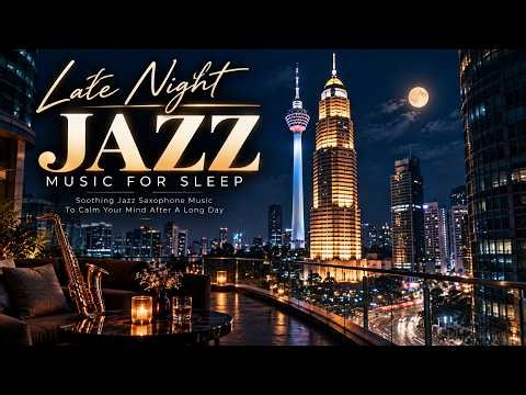 Late Night Jazz Music For Sleep - Soothing Jazz Saxophone Music To Calm Your Mind After A Long Day