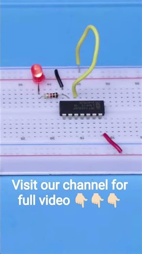 NOT Gate on Breadboard 🔥 | Digital Electronics Basics #shorts