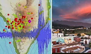 La Palma volcano: Seismic swarms in ridge of Cumbre Vieja