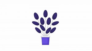 schwankend Blätter Zimmerpflanze Linie 2d Objekt Animation. Pilea Peperomioides eingetopft Pflanze eben Farbe Karikatur 4k Video, Alpha Kanal. tropisch Laub. Chinesisch Geld Pflanze animiert Artikel auf Weiß Hintergrund