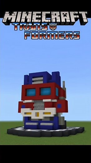 Minecraft Optimus Prime transform #minecraft #transformers #optimusprime