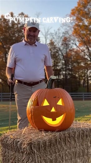 Pumpkin Carving! #pumpkincarving #holeinone #golf #AI #Sora | Golfballs.com