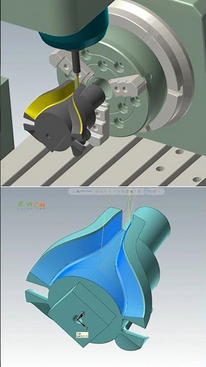 MasterCAM Mill 4 Axis Unified Guide Toolpath Simulation #mastercam #mastercam4axis#mill4axis#cadcam