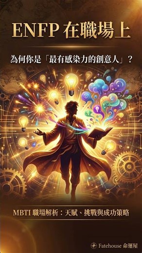 ENFP 在職場上，為何你是「最有感染力的創意人」？