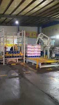 ABB Robot Palletizer with Double Claw Grippers for Fertilizer Bags Palletizing of 18 Bags/min