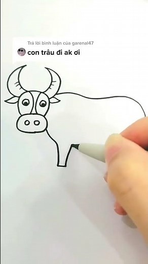 How to draw a buffalo easy