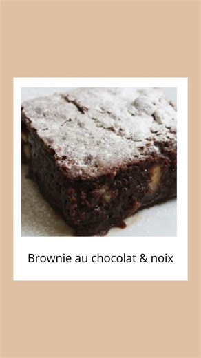 brownie au chocolat et noix