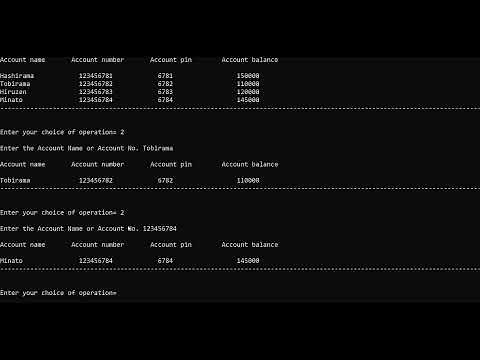Bank Management System | DSA Project | C Programing | File Handling in C Program
