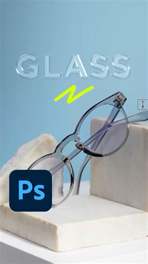 Glass Text Effect Adobe Photoshop