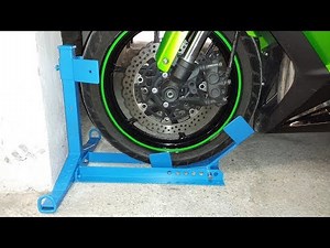 Motorcycle Front Wheel Chock Homemade.