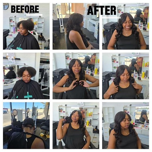 Before & After Lace Closure Install With No Glue