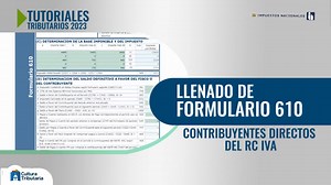 8.3K views · 386 reactions | ¡Mira! Paso a paso TUTORIAL LLENADO DE FORMULARIO 610 para Contribuyentes Directos. #CulturaTributariaBolivia #EstamosSaliendoAdelante #impuestosnacionales #ReconstruyendoLaEconomía #UnidosHaciaElBicentenario | Cultura Tributaria Bolivia | Facebook