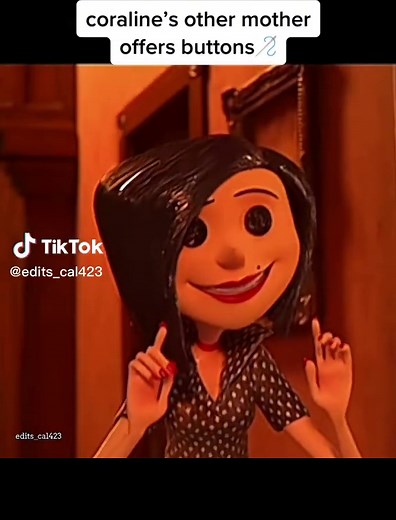 Coraline Other Mother Sewing Buttons Scene