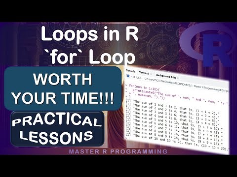 CONTROL FLOW IN R - Master FOR LOOPS (carefully explained!!!)