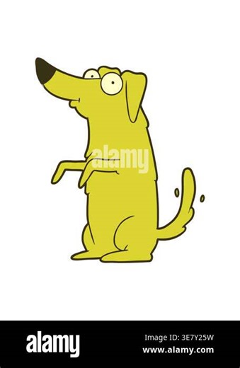 changing color animation of cartoon happy dog Stock Video Footage - Alamy