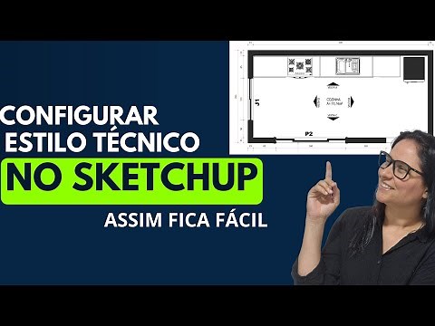 Como configurar estilo técnico SketchUp - #sketchup