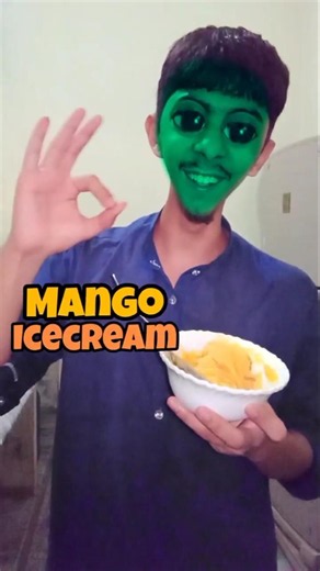 Alien Approved Mango Ice Cream 👽🍦 #shoertsfeed #homecuisine #foodpassion #mangoicecream