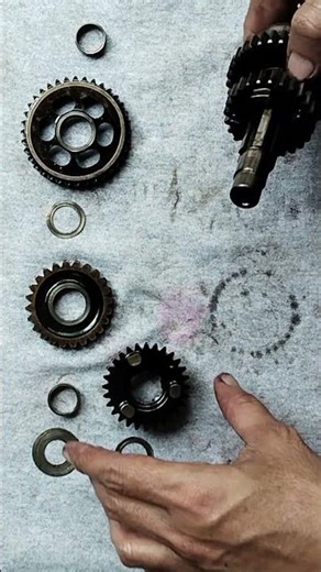 Motorcycle Transmission Gear Installation! 🛠️ Step-by-Step 🏍️ #shorts #motorcycle #gear