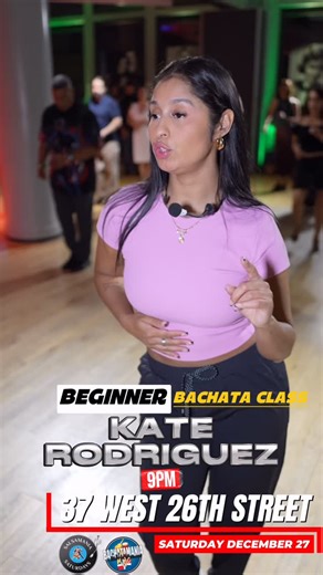 Dj Alex el Maestro on Instagram: "✨ BEGINNER BACHATA CLASS ALERT – NYC ✨ Always wanted to dance but never tried? Visiting New York City and looking for something fun to do? 👀 This is your sign 👉 DARE TO TRY BACHATA 💃🕺 🔥 This Saturday, December 27 🕘 Beginner Bachata Class at 9PM Led by @kate.katlynxr — fun, clear, and beginner-friendly ✅ No experience ✅ No partner needed ✅ Perfect for date night or meeting new people ✅ Good vibes only 📍 37 West 26th Street, 2nd Floor – Manhattan 🚆 Easy ac