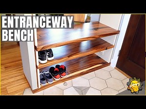 Modern Entranceway Bench | How I Made This Entranceway Bench From Cheap Slabs
