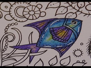 Adult Colouring Tutorial Fish - from Lost Ocean by Johanna Basford