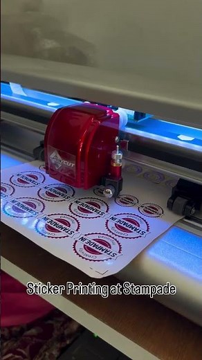 Sticker cutting machine in action I Perfect shape cutting for custom stickers