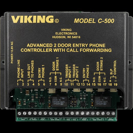 C-500 | 2 Door Entry System Controller | Telephone Entry System | Viking