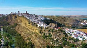 Arcos de la Frontera, one of famous pueblos blancos, in Spain