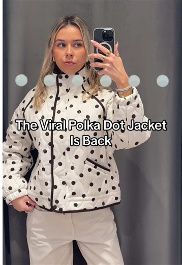Guys… the polka dot jacket is SO back 😍😭 #polkadot #polkadots #polkadotjacket #viraljacket #viral