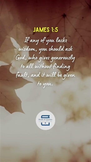 JAMES 1:5 - Ask God for Wisdom 🙏🧠 #shorts #bible #reels #motivation #inspiration #bookofquotes007