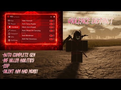 *Auto complete Gen, INF killer abilities and more! ︳BEST Violence district script(Roblox)