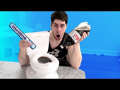 DIET COKE AND MENTOS TOILET CHALLENGE!!!