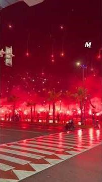 Unreal pyro scenes in Casablanca 🔥#morocco #wydadfans #WINNERS2005
