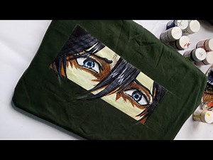 Painting an ANIME Character on a T-Shirt in Real Time | DIY Custom Anime Tee