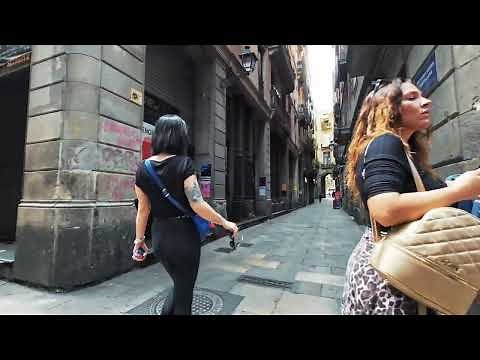 Beautiful Women On The Streets Of Barcelona | Barcelona Walking 4K, Spain 2023