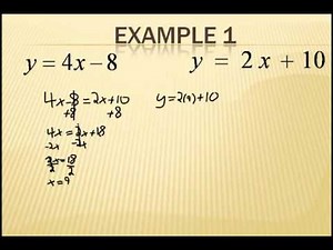 Solving Systems of Equations Using Substitution