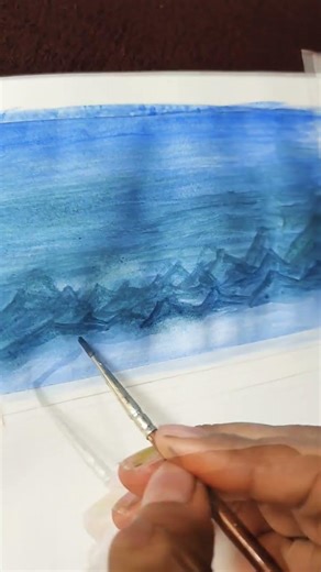 Blue colour scenery painting 🖌️#blue