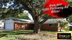 $144,500 2535 Parkway Rd Biloxi, Mississippi 39531 3 beds, 2 baths...