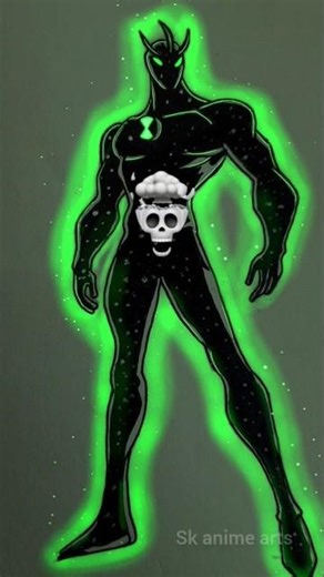 BEN 10 Alien X glow art 💢 #skanimearts #animeeart #naruto