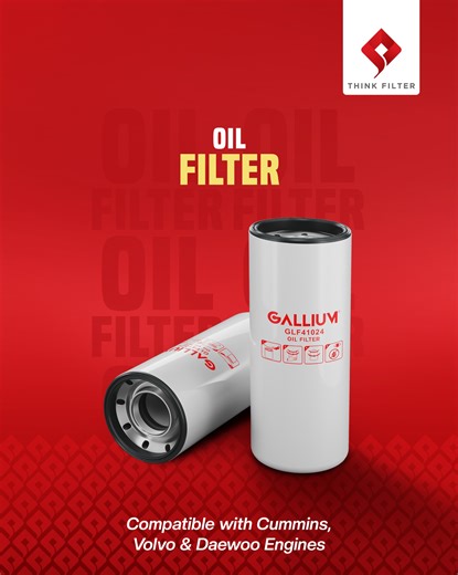 Think Filter on Instagram: "Designed for effective oil filtration, Gallium Oil Filters help remove contaminants and support smoother engine operation across heavy-duty applications. ✔ High-quality filtration media ✔ Helps protect critical engine components ✔ Designed to fit select Cummins®, Volvo® & Daewoo® engine applications . .# #thinkfilter #Gallium #oilfilters #HeavyDutyTruck #filtration"