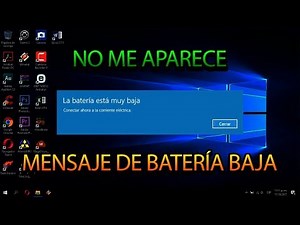 MY LAPTOP DOESN'T WARN ME THAT THE BATTERY IS LOW