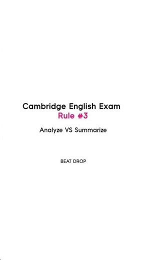 Analyze VS Summarize - A/O Levels English