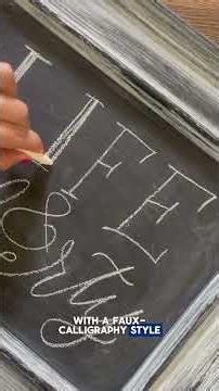 Turn a chalkboard into a mantel piece for Independence Day