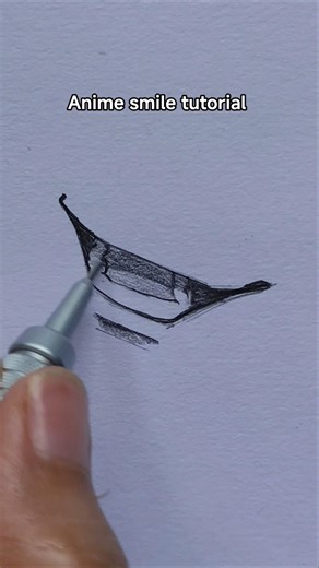 How to draw Anime smile #anime #sketch #tutorial #smile