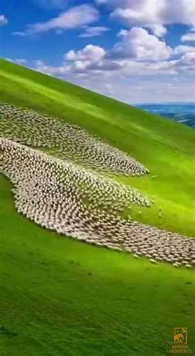 Border Collie Timelapse Hundreds of sheep, one mind in control. A Border Collie moves with speed and precision, guiding the flock as if it were a single living organism. This timelapse shows the quiet power of instinct, intelligence, and years of partnership between dog and land — a moment where chaos turns into harmony. #bordercollie #SheepHerding #animalmoments #Satisfying