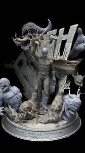 6.4K views · 137 reactions | 卵 One Punch Man Diorama 婢Resin ABS File in Bio Design @kaidan3d ⏰ Print Time : 5h ️Printer: GK3Pro @uniformation3dprinter 10% Infill.  Supports #uniformation #onepunchmanedit #3dprinter | Print Warriorr | Facebook
